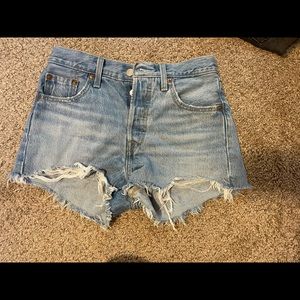 levi 501 high waisted jean short luxor heat